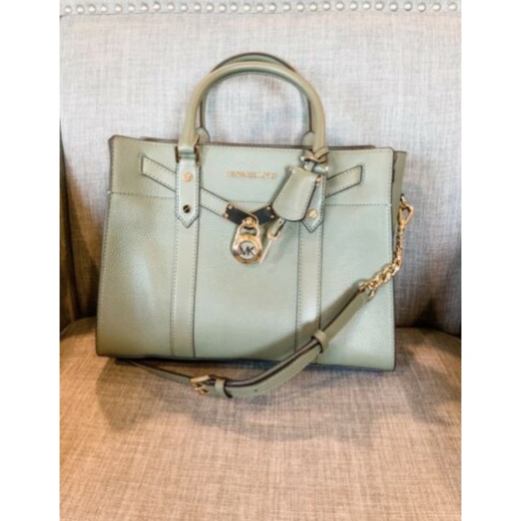 NWT MK Nouveau Hamilton Large Leather Satchel Bag - Picture 5 of 8